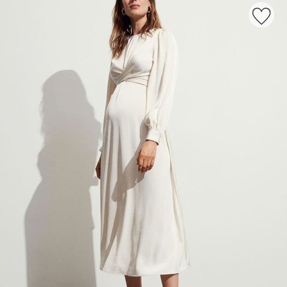 H&M cream maternity midi dress - Picture 8 of 8
